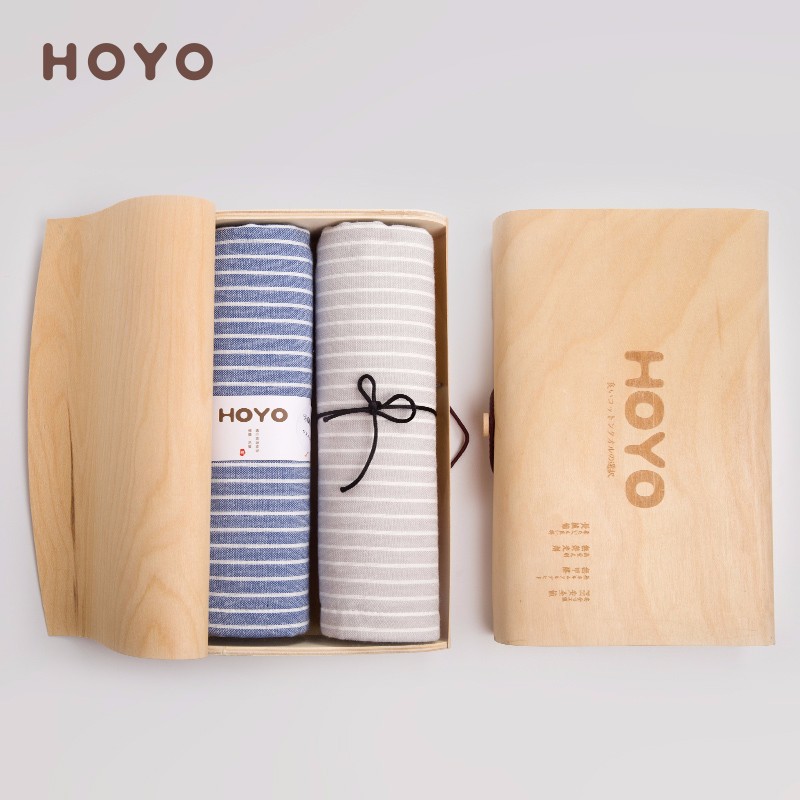 HOYO  木質(zhì)長方形雙條盒  7293   2519（藍(lán)色+灰色）