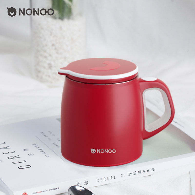 NONOO  理想生活馬克保溫杯  NS350M1  摩登紅  350mL